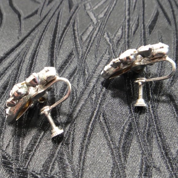 VTG Rhinestone Earrings - Picture 3 of 4